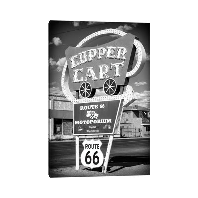 " Black Arizona Series - Vintage Sign Route 66 Seligman " by Philippe Hugonnard