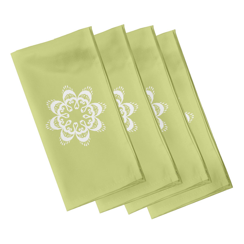 Cherylene Ikat Mandala Napkins, Green