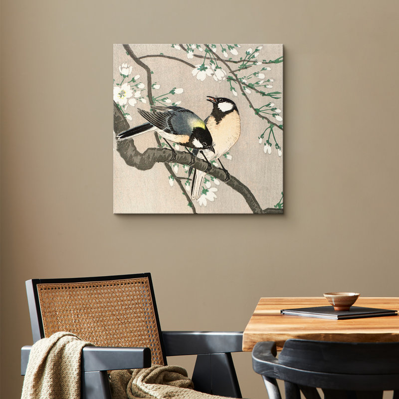 Œuvre de cerisier en fleurs, images de branche japonaise de style floral, impression encadrée sur toile, estampe numérique
