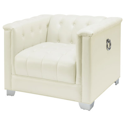 Agnuni Faux Leather Chesterfield Chair