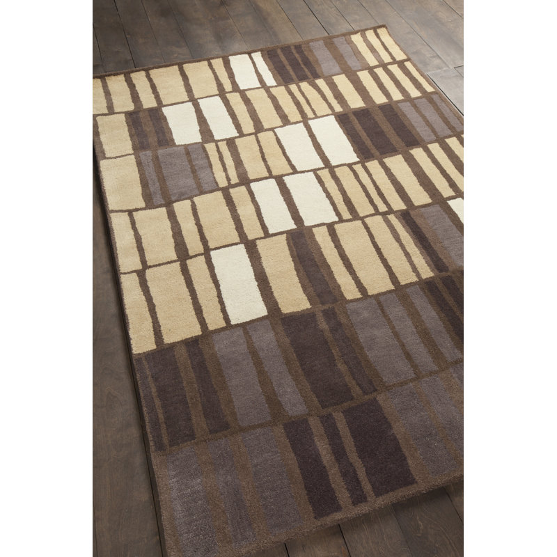 Tapis Abbeville, Rectangle 5 pi x 7 pi, Brun/brun clair