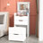 Shiona 18.9'' Wide Makeup Vanity Table With Storage Makeup Stool,Flip Top Lighted Mirror, 3 Drawers