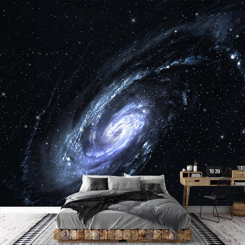 Planet In Outer Space Galaxy Peel & Stick Border, 100" L x 144" W