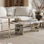 Table basse en marbre crème simple et moderne