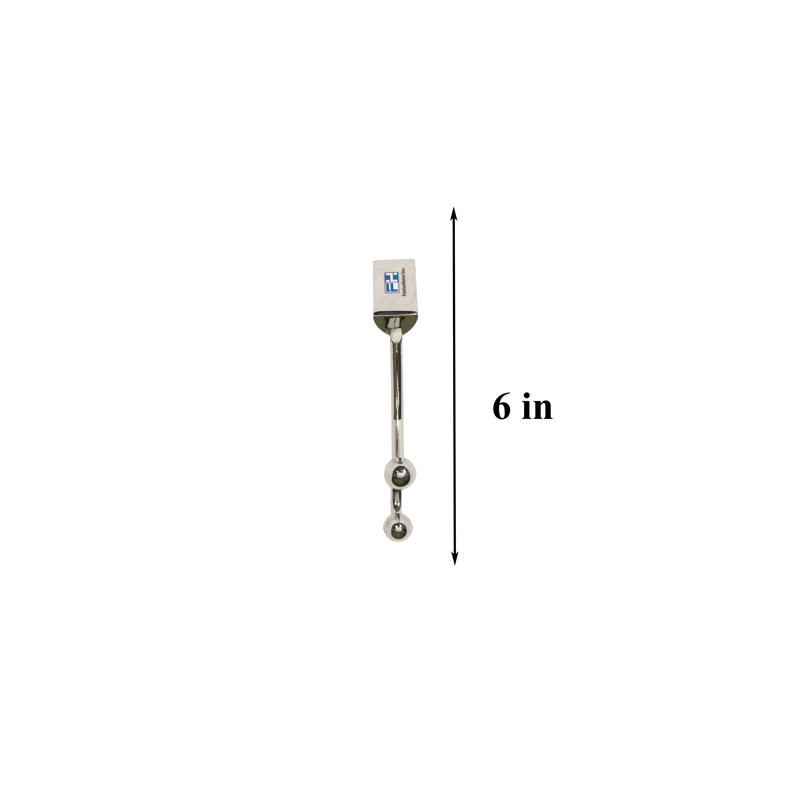 Silver Steel Over The Door Double Hooks