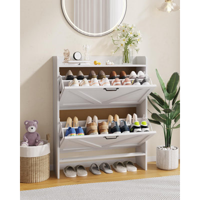 16 Pair Flip Down Shoe Storage