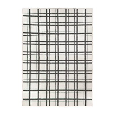 Tapis noir / ivoire Plaid