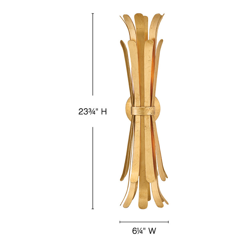 Hinkley Reina Sconce, Distressed Brass