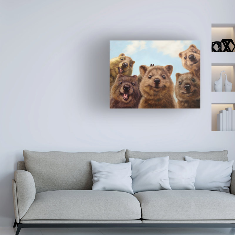 «Selfie Down Under No 2» par Lucia Heffernan - peinture sur toile tendue, H 35 po x l 47 po x P 2 po