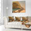 Housse de coussin abstraite carrée «Bulgy Brown 3D Structure»  Designart-31035462-31035466
