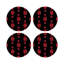 Gem Rubys Crimson Vegan Leather Round Coasters-1478306057