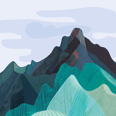 Mountain Landscape by Mendilar - Wrapped Canvas Print