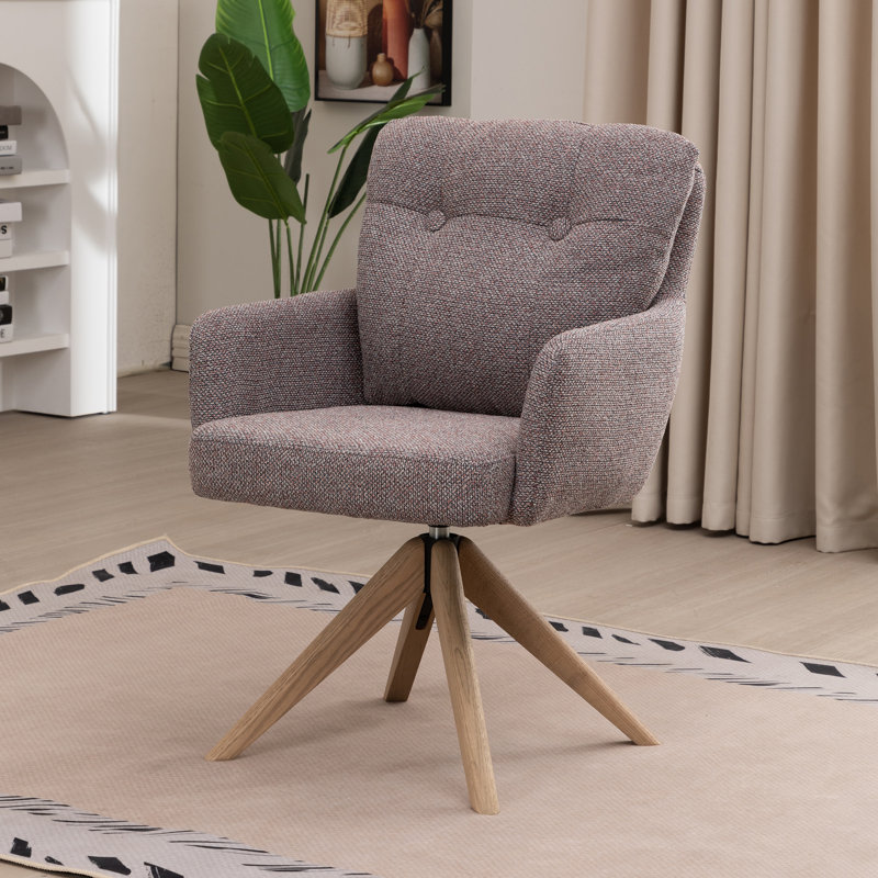 70cm H Polyester Blend Upholstered Upholstered Back Armchair, Pink