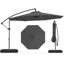 Parasol suspendu en porte-à-faux 10 pi avec 32 lumières DEL rouges-319366539