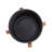 Surles Round Modern Ceramic Indoor Pot Planter with Wood Legs-763070369-763070399