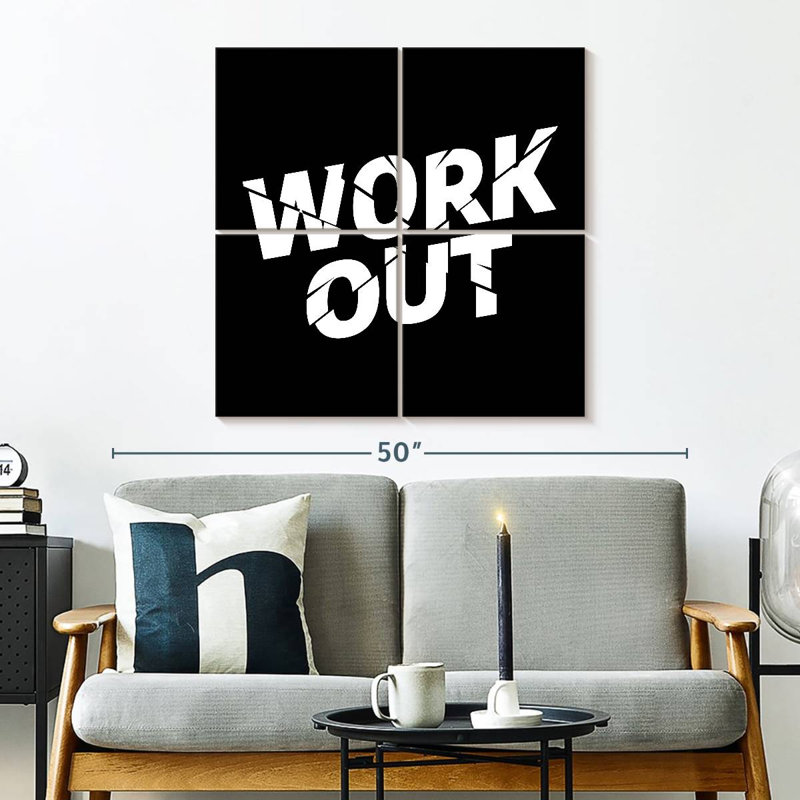 Kema Workout Typography, 32" H x 32" W