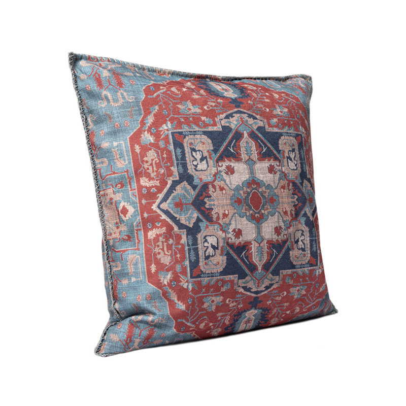 Outdoor Throw Pillow, 20" x 20", Red, Floral
