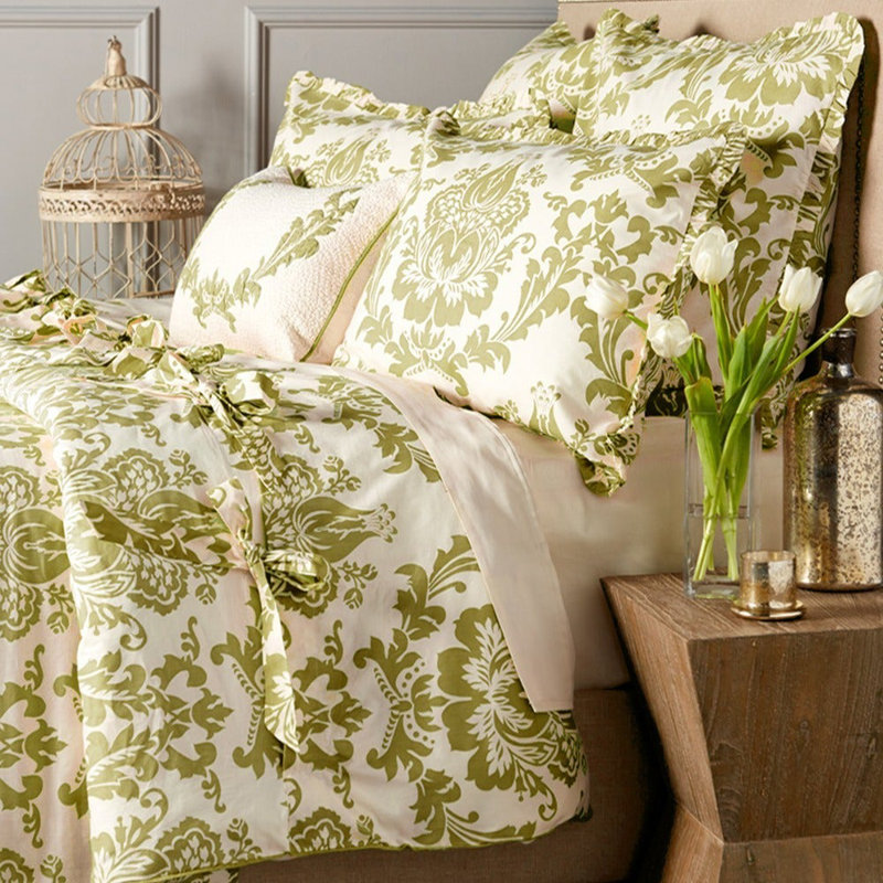 Housse de couette Dacian Traditional, Corail / blanc, Housse de couette simple
