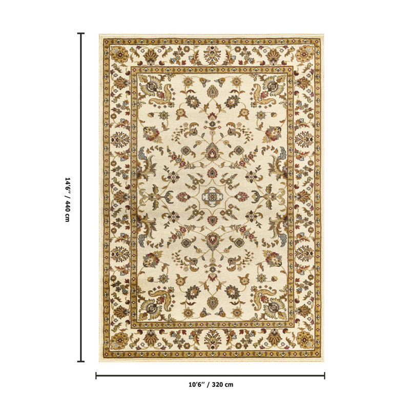 Classic Area Rug, Rectangle 10'6" x 14'6", Cream