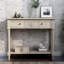 Console Daisy Series, table de couloir, table Hoyer avec deux tiroirs et tablette inférieure Acacia Mangium-1814502477