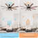 Modern 66 Inch Ceiling Fan With 6 Speed Wind 8 Blades Remote Control Reversible DC Motor With Light