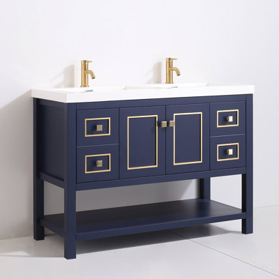 Ensemble de meuble-lavabo double autoportant 49 po Thome