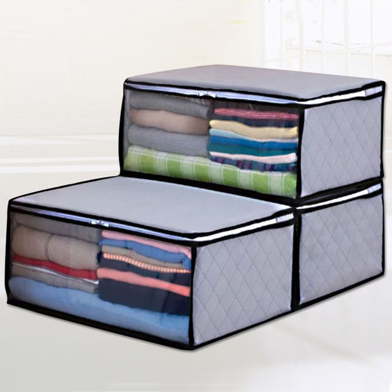 Onewell Fabric Decorative Bin, Gray