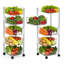 Chariot de rangement rotatif à 5 niveaux pour cuisine, support à pommes de terre, légumes et fruits