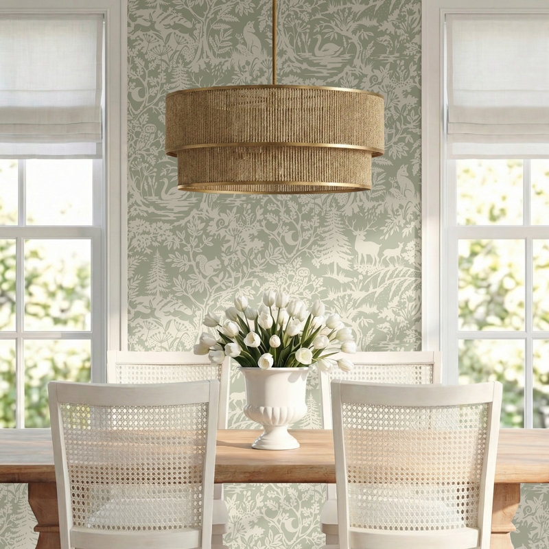 Han 6 - Light Pendant In Warm Brass And Rope