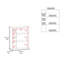 Armoire de salle de bain, 4 tablettes ouvertes, 1 porte, blanc