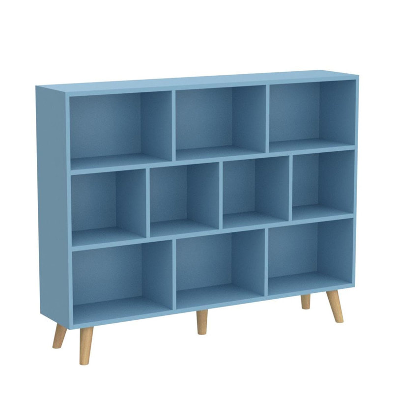 10 Cubes Bookshelf, 42.13" H x 47.24" W x 9.45" D, Bright Blue