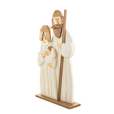 Crèche de Noël blanche