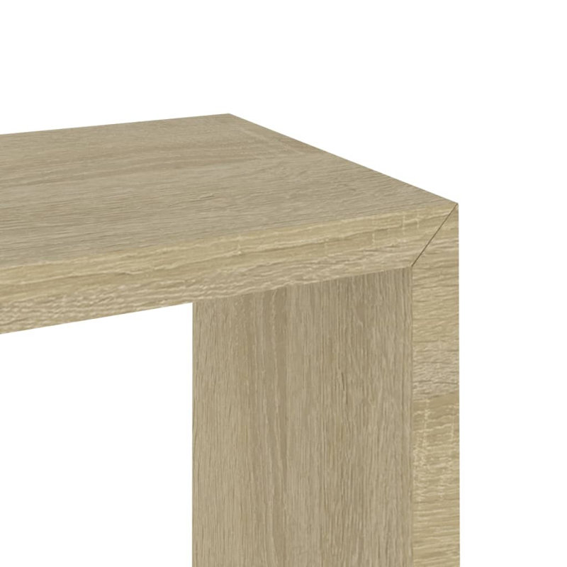 Gracelin 3 Piece Square Floating Shelf, Sonoma Oak