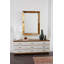 Reese Rectangle Brass Beveled Mirror-2096492457