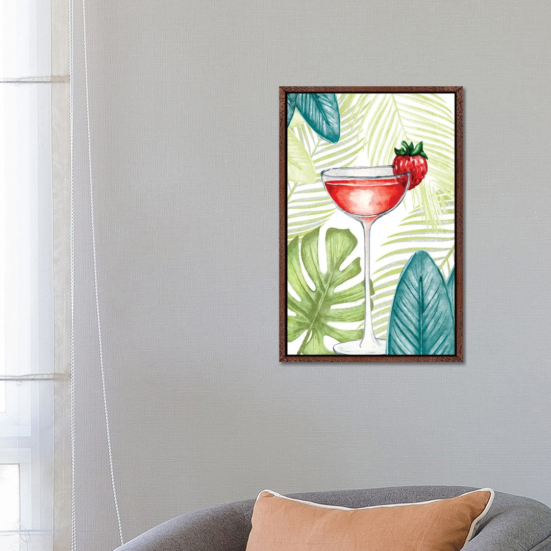 Cocktail Palms I von Kimberly Allen - Galerie-verpackte Leinwand Giclée auf Leinwand