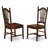 3 Piece Dining Room Table Set Contains a Square Kitchen Table and 2 Dining Chairs, Mahogany