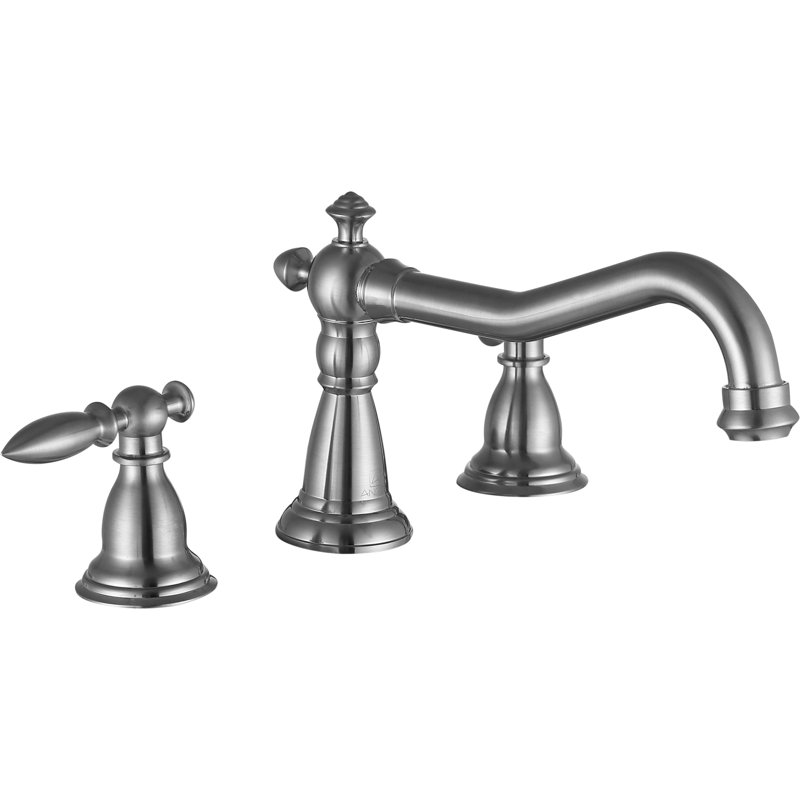 Robinet pour salle de bain large Patriarch, Nickel brossé