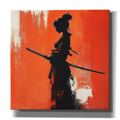 «Femelle Samurai» par Rich Monet, art mural sur toile