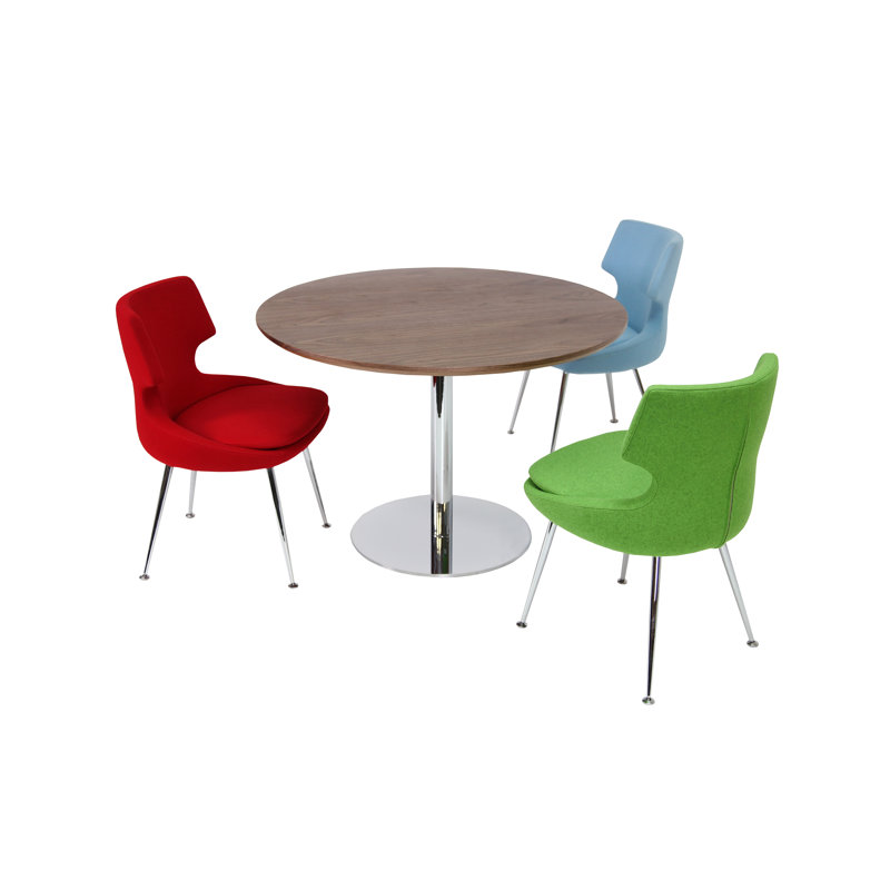 Tango Dining Table, White Lacquer, 29" H x 32" W x 32" D