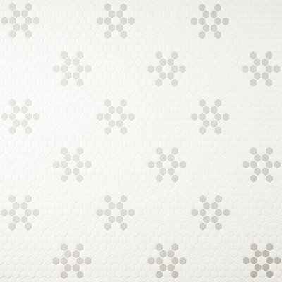 Mod Petal Pattern 11.73" x 11.85" Matte Porcelain Floor And Wall tile