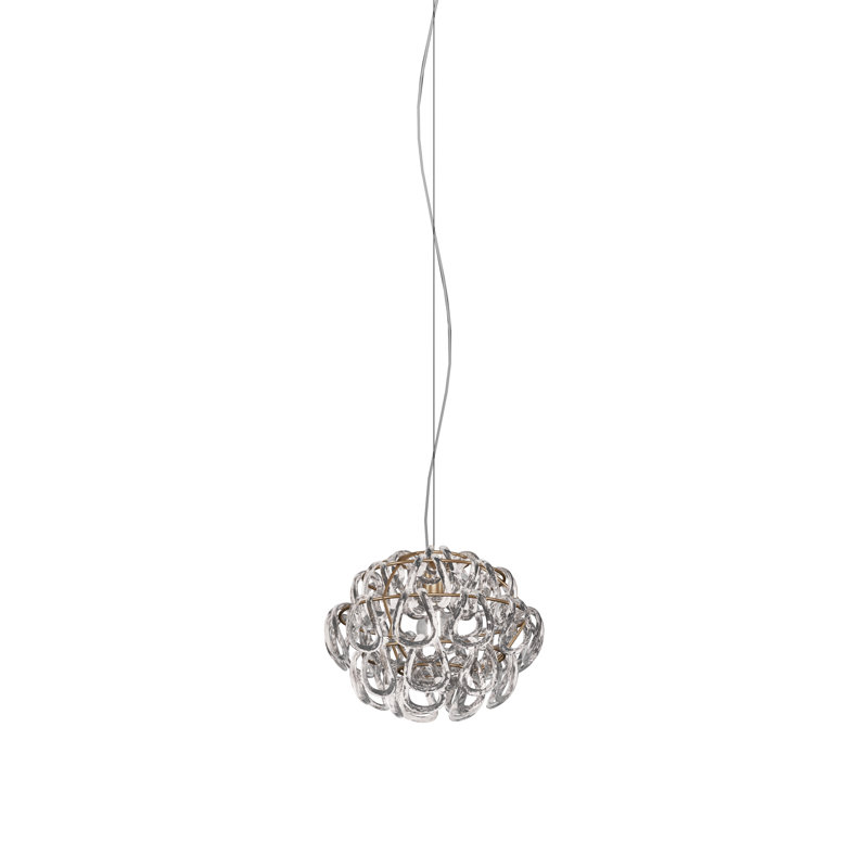 Giogali Suspension 35 Crystal Transparent Matt Bronze 1 E26 Ul 1, Crystal Transparent, Matte Bronze