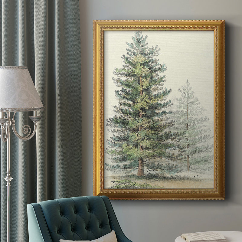 Toile encadrée de qualité supérieure Majestic Pine I - prête à être accrochée, H 36 po x l 24 po x P 2,5 po