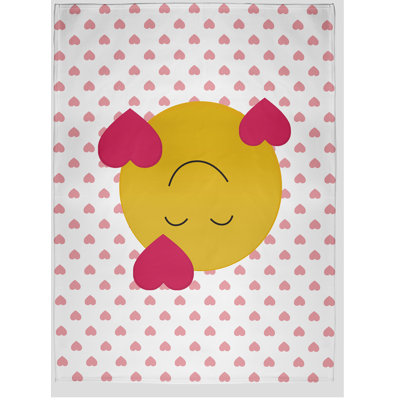 Jeté Love Emoji 50 "x 60" Saint-Valentin