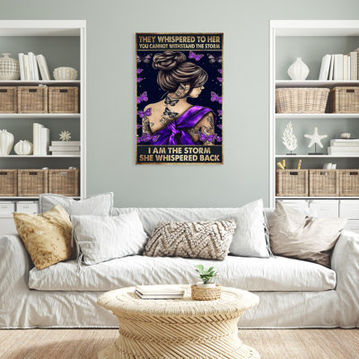 Woman Purple I Am The Storm - 1 Piece Rectangle Gr " Woman Purple I Am The Storm "