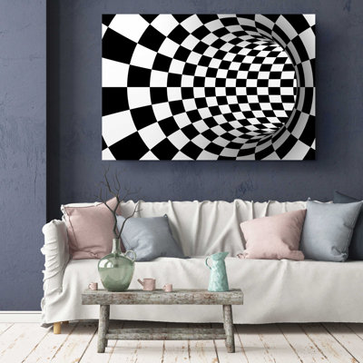 " Checker Board Optical Illusion Design "
