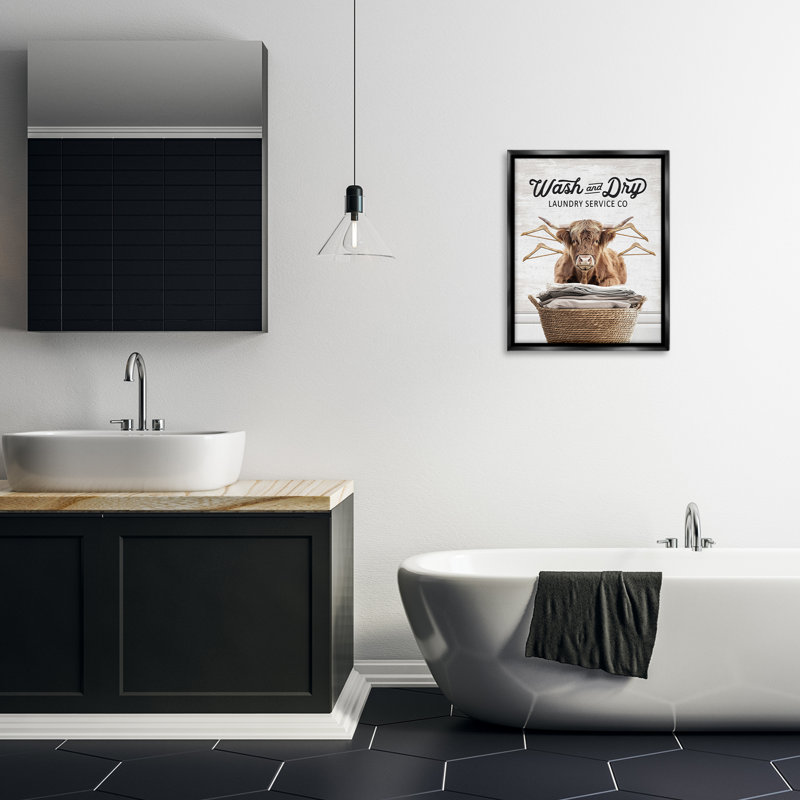 Cadre flottant Wash & Dry Classic, design par lettré et doublé, Cadre flottant noir de jais, H 21 po x l 17 po