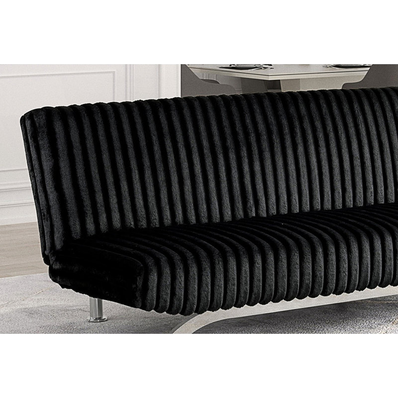 Canapé-lit futon de style contemporain, Noir