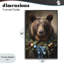 Grizzly de Noël avec couronne, estampe numérique, design par Tina LeCour-228366614-228366612