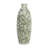 White Ceramic Flower Vase With Green Floral Pattern And Small Handles-1810856071-1810856070