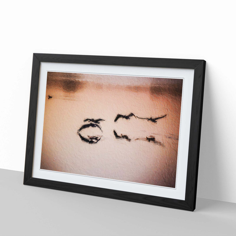 A Flock of Pelicans - Framed Print, 24cm H x 33cm W x 2cm D, Black Framed
